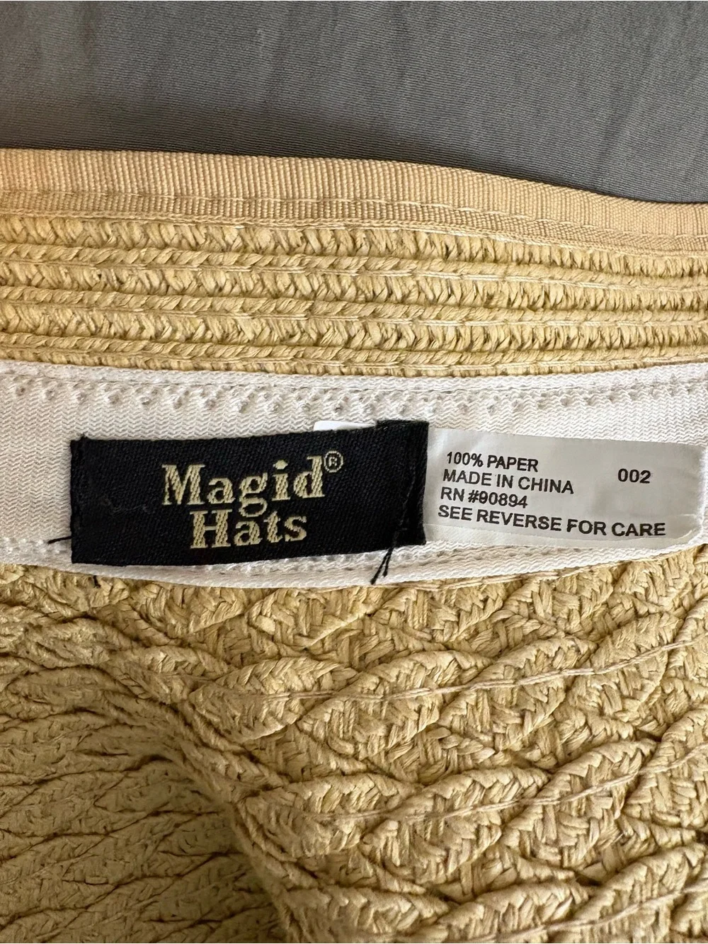 Magid Natural Straw Visor Hat with Bow
